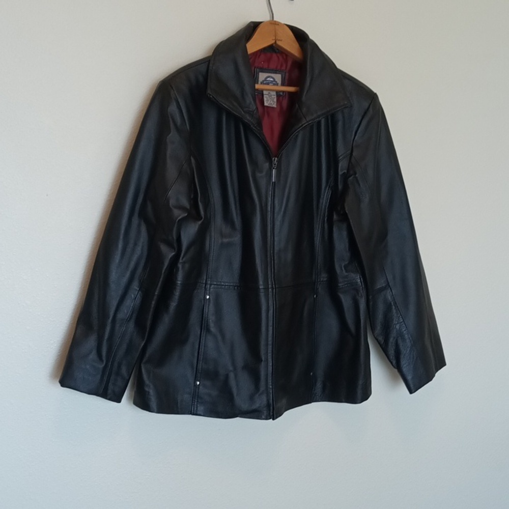 Shaver Lake Authentic Outerwear Women's Leather Jacket Black Size XL
